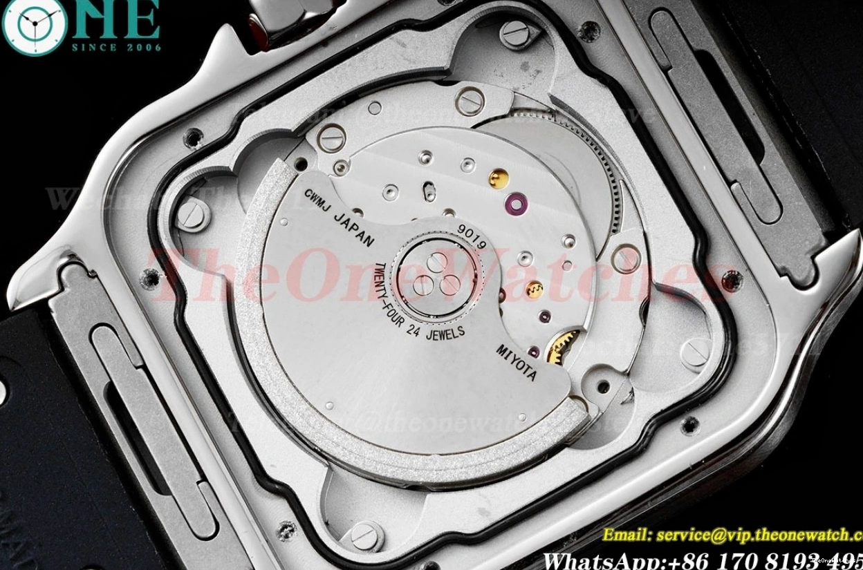 XL MY9019 SS White Cartier De Mens Rmn GF 40MM RU Santos 0408